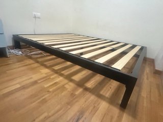 Base/somier cama matrimonio negro 150x190