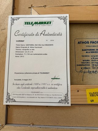 Athos Faccincani Serigrafia su tela certificata