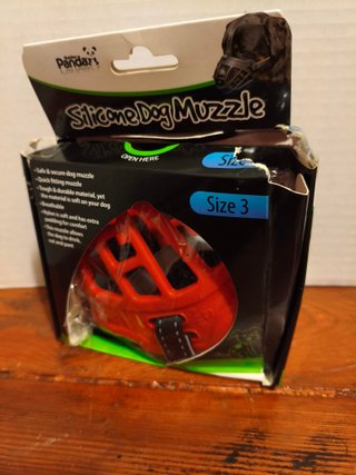 Museruola cane silicone rosso