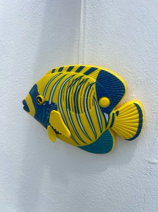 Radio Ducha Vintage Pez Azul Amarillo