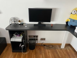 Mesa escritorio esquinera negra