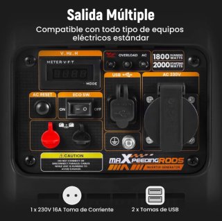 Generador Eléctrico maXpeedingrods 2000W Gasolina