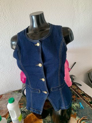 Conjunto vaquero chaleco y pantalón Talla L