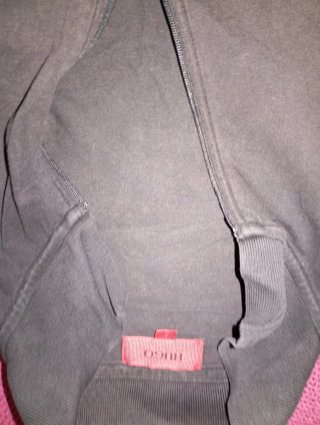 Polo Hugo Boss zip centrale nero
