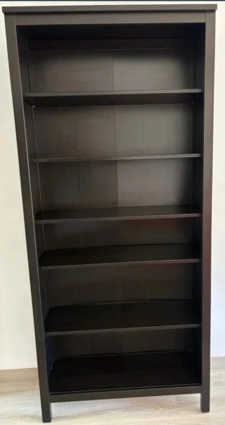 Librería HEMNES negro/marrón