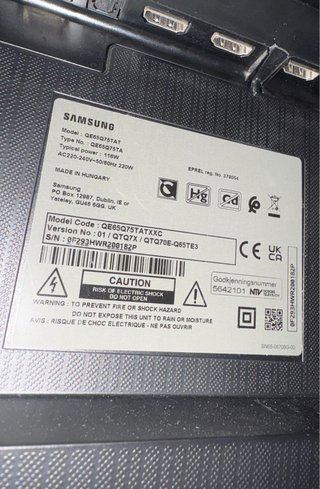 TV Samsung QE65Q75T 65 QLED 163 cm - Poco uso