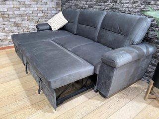 Sofá Cama Chaise Longue con Arcón Gris 238cm