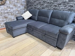 Sofá Cama Chaise Longue con Arcón Gris 238cm