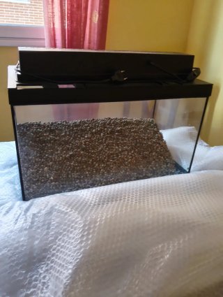 Pecera 50L con grava