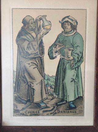 Litografía San Cosme y San Damián