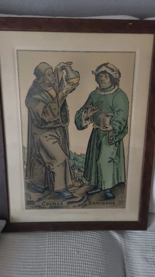Litografía San Cosme y San Damián