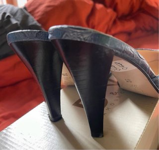 Sandali donna in pelle blu