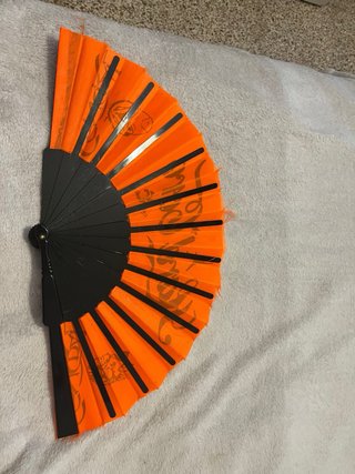 Abanico Naranja y Negro