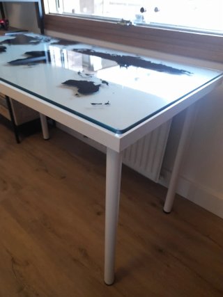 Mesa Escritorio Ikea Cristal Mapa Mundo