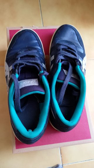 Zapatillas Asics Aaron Talla 38 Azul/Turquesa