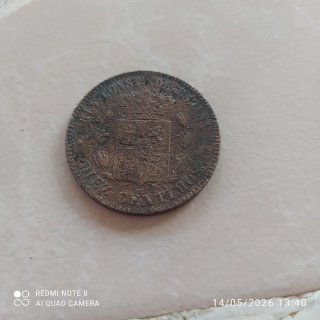Moneda antigua 1873.