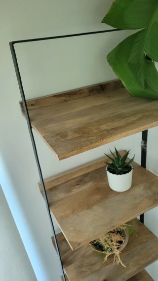 Estantería de pared madera y metal