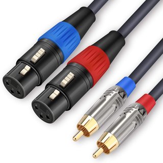 Cavo audio XLR femmina a RCA maschio dual da 7,6 m