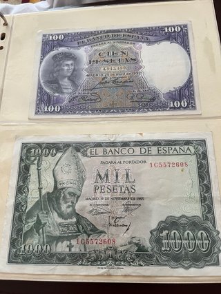 Colección de billetes españoles