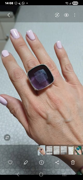 Anillo Plata Maciza Morado