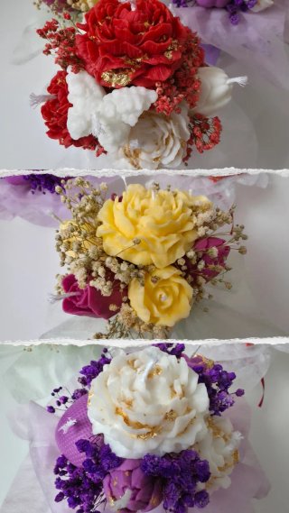 Mini ramo de velas florales