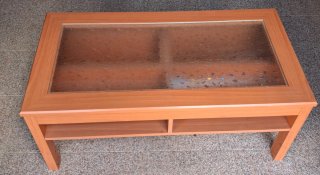 Mesa de centro madera y cristal
