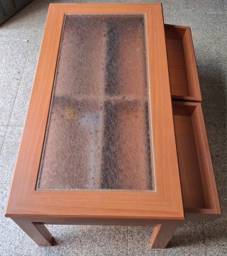 Mesa de centro madera y cristal