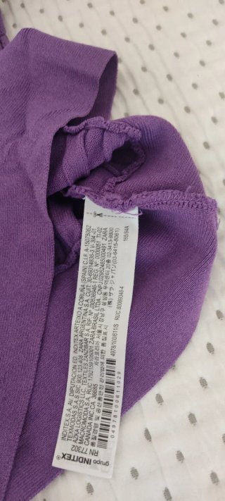 Chaleco Zara Morado Talla S