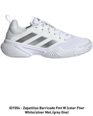 Zapatillas Adidas Barricade Fmt W Blancas/Plata