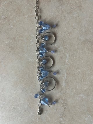 Set 2 Braccialetti Argento e Blu