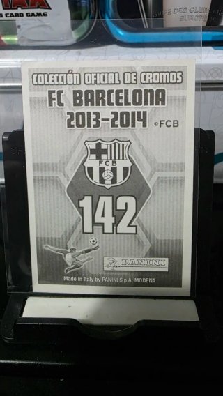 Cromo Messi FCB Autógrafo Colección Nº 142