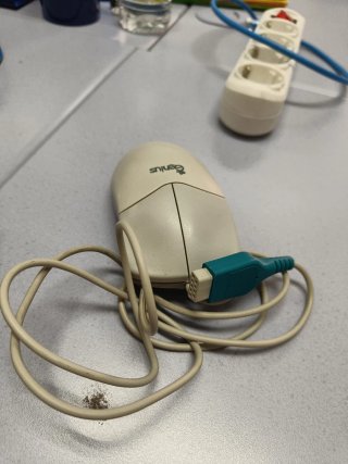 Ratón Genius Vintage Beige/Verde