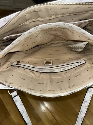 Bolso Guess Shopper Original Gris/Blanco