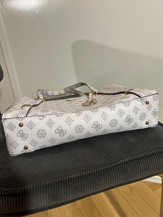 Bolso Guess Shopper Original Gris/Blanco