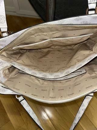 Bolso Guess Shopper Original Gris/Blanco