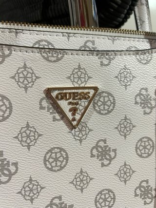 Bolso Guess Shopper Original Gris/Blanco