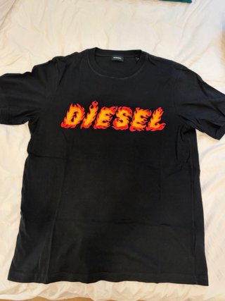 Camiseta Diesel Logo Fuego Talla S