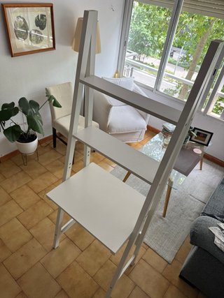 Escritorio Estantería Blanco Vertical