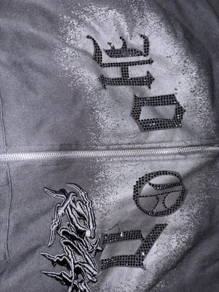 Chaqueta Hoodrich Negra con Cremallera