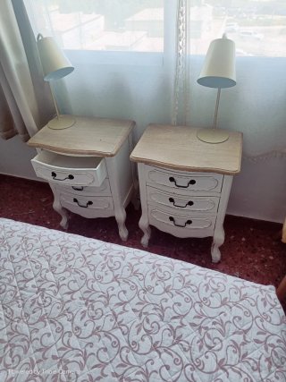 2 Mesitas de Noche Italianas Madera