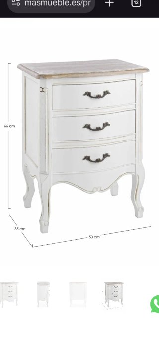 2 Mesitas de Noche Italianas Madera