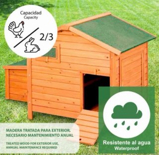 Gallinero de madera y acero galvanizado Gardiun
