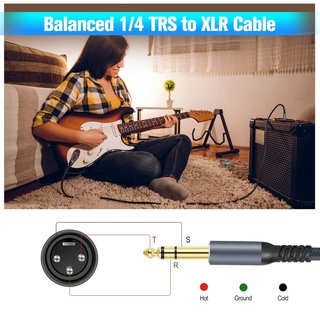 Cavo audio jack Twozoh 6,35 mm XLR