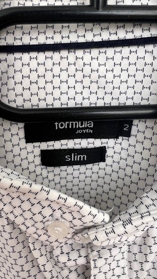 Camisa Normania blanca estampada talla S