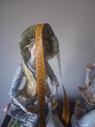 Coppia statuette Capodimonte con oche