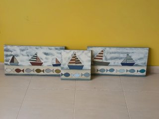 Cuadros náuticos de barcos y peces