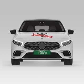 Pegatina judast priest y cruz de judas para coche