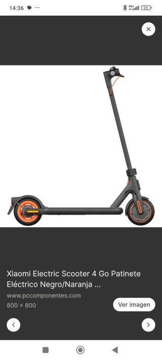 Patinete Eléctrico Xiaomi 4 Go Negro/Naranja