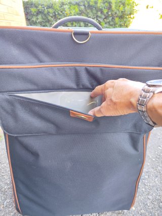 Valigia Samsonite grande tessuto nera