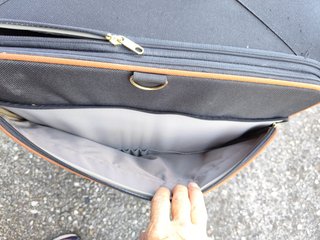 Valigia Samsonite grande tessuto nera